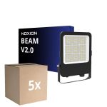 Confezione Multipack 5x Noxion Proiettore LED Beam V2.0 40-100W 5300-14000lm 90D - 830-840-865 CCT | IP66 - Asimmetrico Type II
