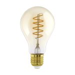 Eglo LED E27 Pera Ambra Filamento 7W 700lm - 820-830 Regolabile Bianca | Dimmerabile - Sostitutiva 60W