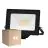 Confezione Multipack 4x Noxion Proiettore LED Beamy Aluminium Nero 20W 2200lm 100D - 830 Luce Calda -  | IP65 - Simmetrico 