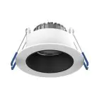Noxion Faretti LED Ares Profondo Bianca 6W 540lm 927-940 3CCT - con Inner Il Anello Nero | Ritaglio 68mm